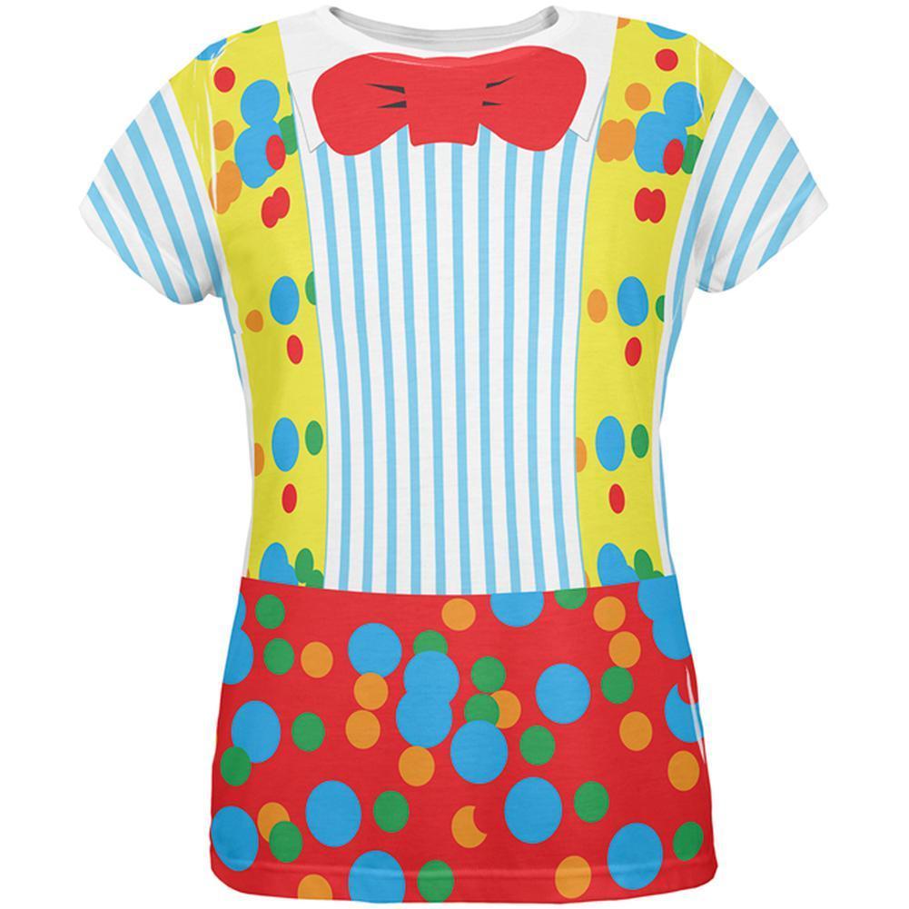 Halloween Clown Costume All Over Womens T Shirt