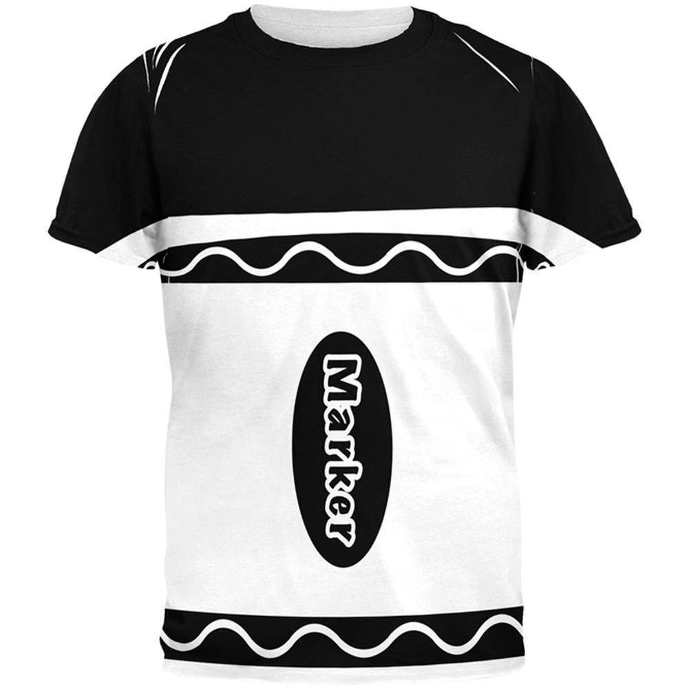 Halloween Marker Costume Black All Over Mens T Shirt