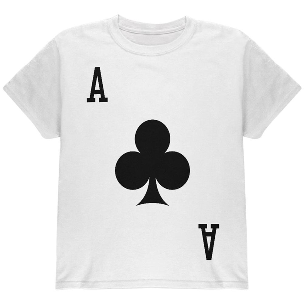 Halloween Ace of Clubs Card Soldier Costume All Over Youth T Shirt