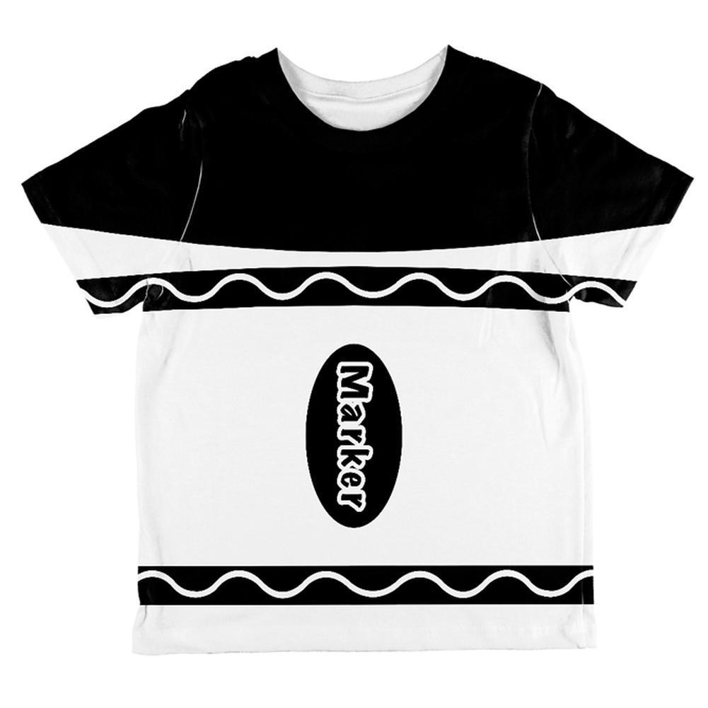 Halloween Marker Costume Black All Over Toddler T Shirt