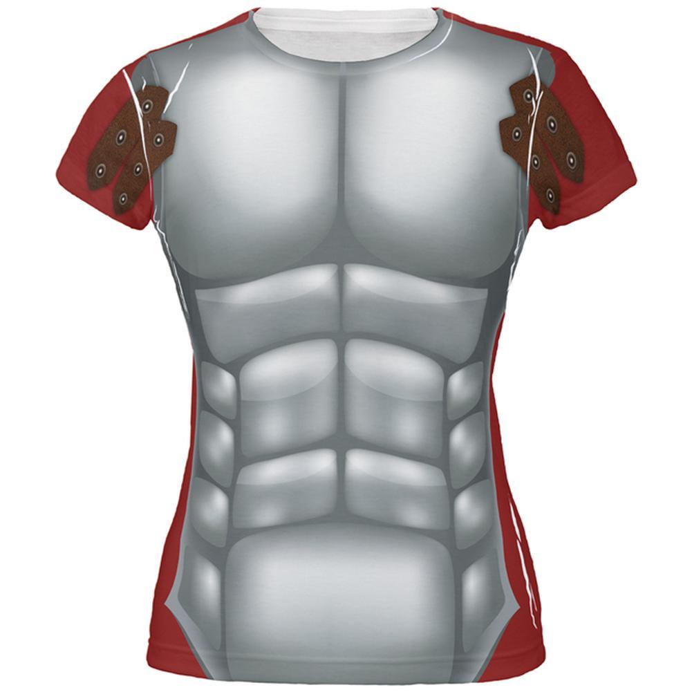 Halloween Roman Gladiator Costume All Over Juniors T Shirt