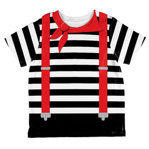 Halloween French Mime Costume All Over Toddler T Shirt