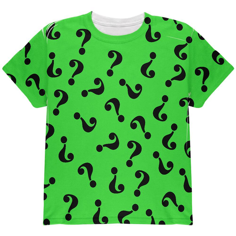 Halloween Riddle Me This Costume All Over Youth T Shirt