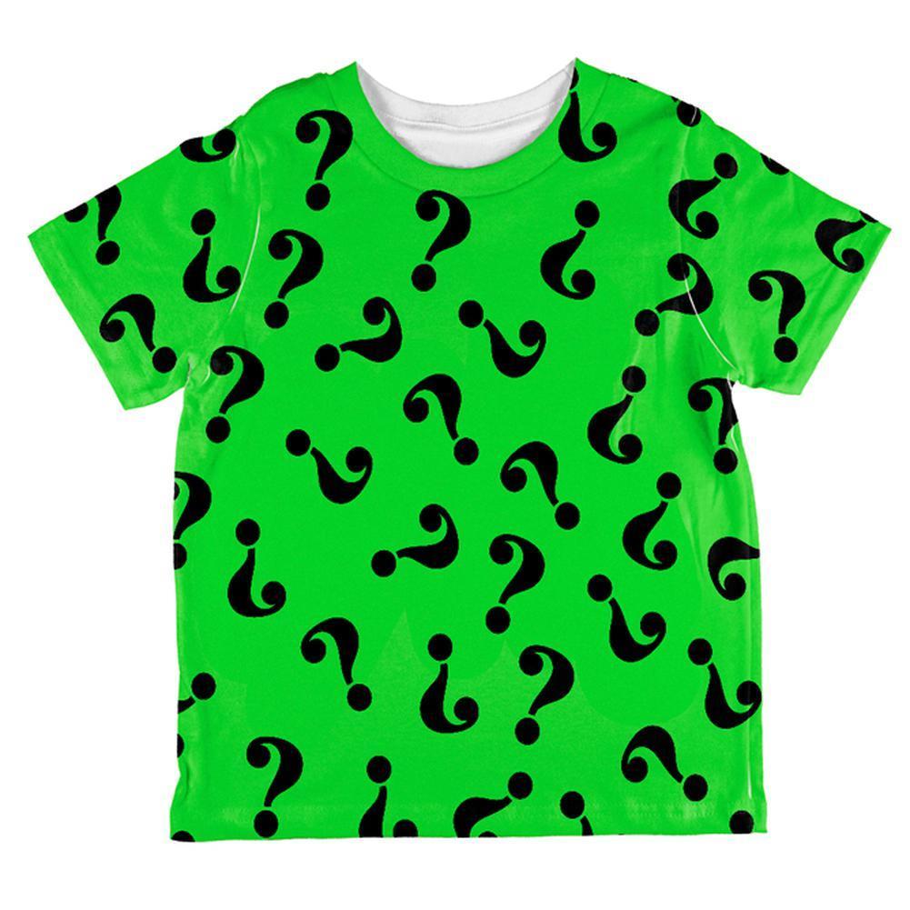 Halloween Riddle Me This Costume All Over Toddler T Shirt