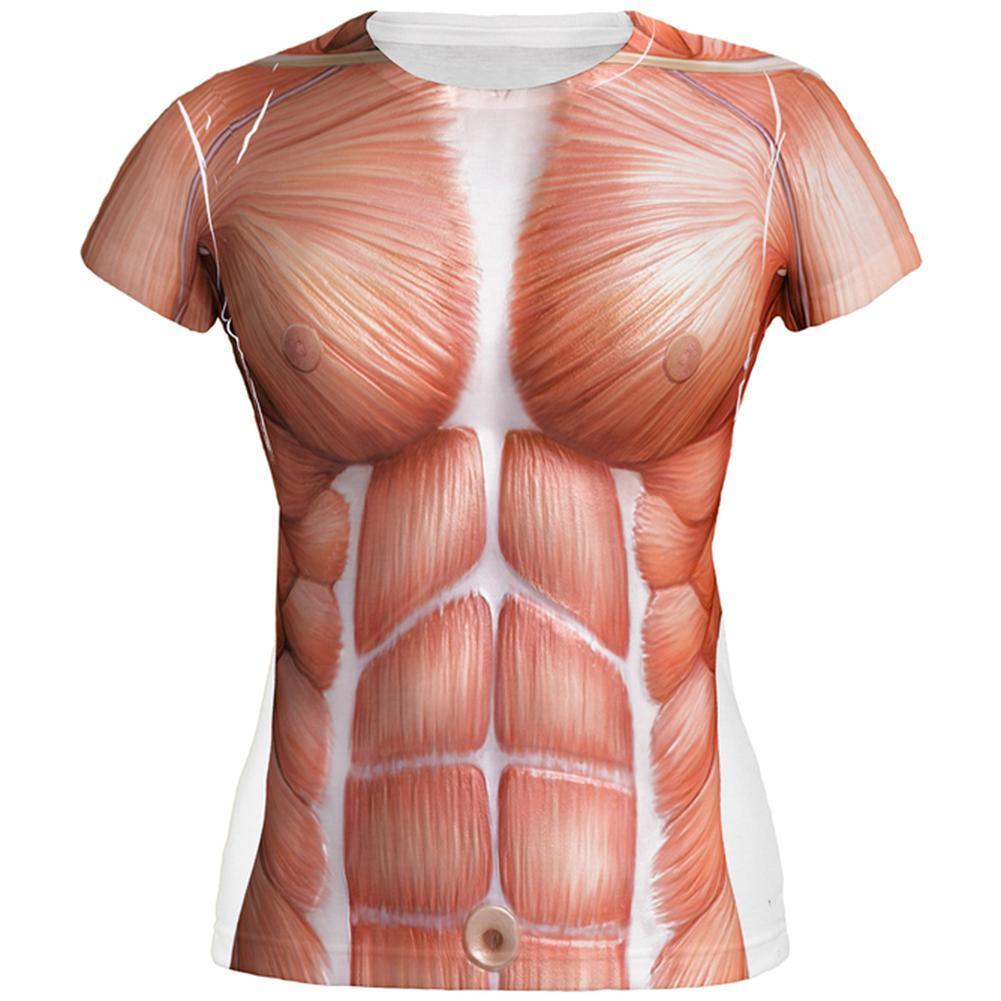 Halloween Muscle Anatomy Costume All Over Juniors T Shirt