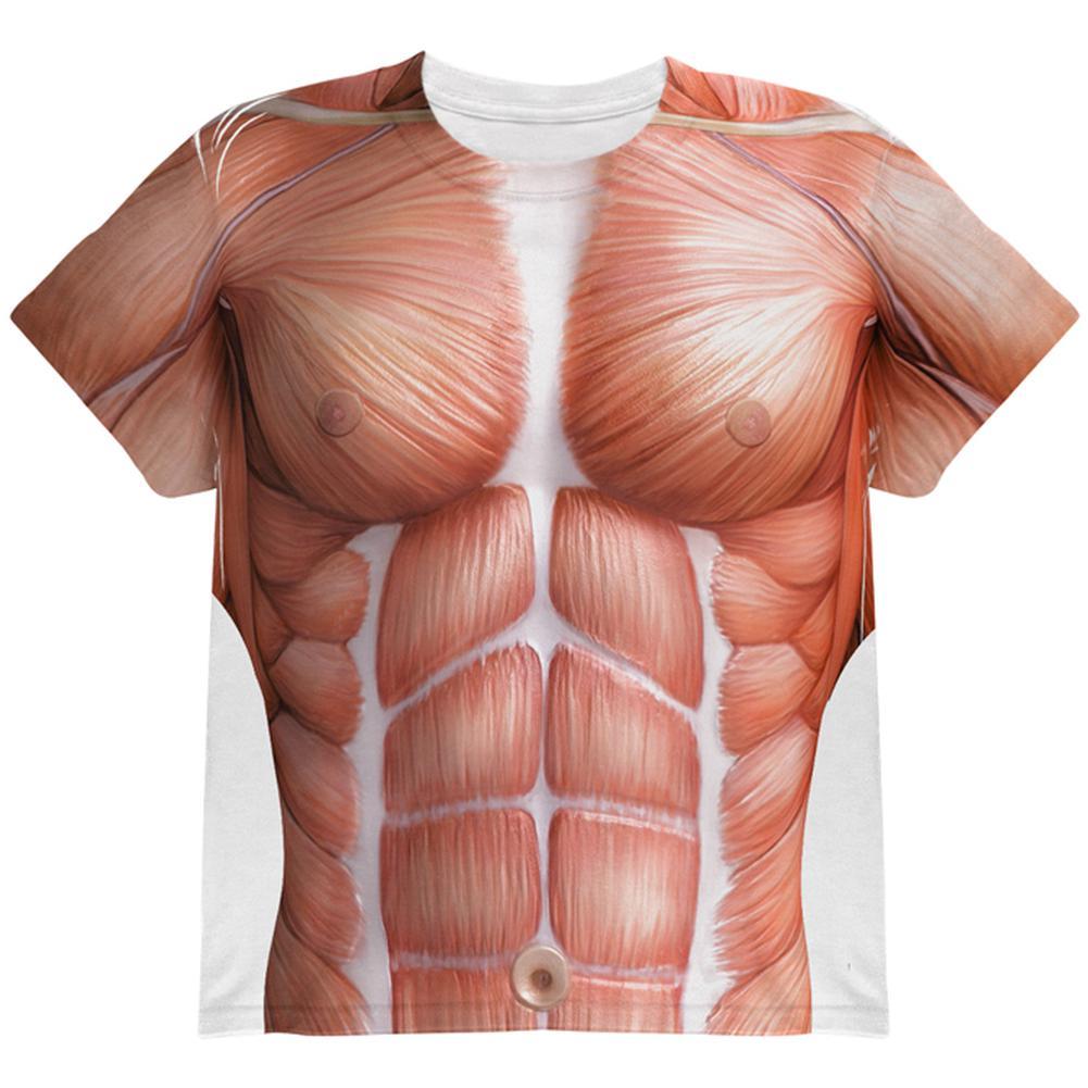 Halloween Muscle Anatomy Costume All Over Youth T Shirt
