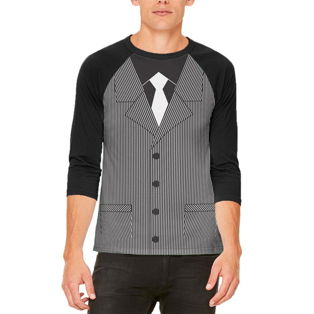 Halloween 20's Gangster Costume Mens Raglan T Shirt