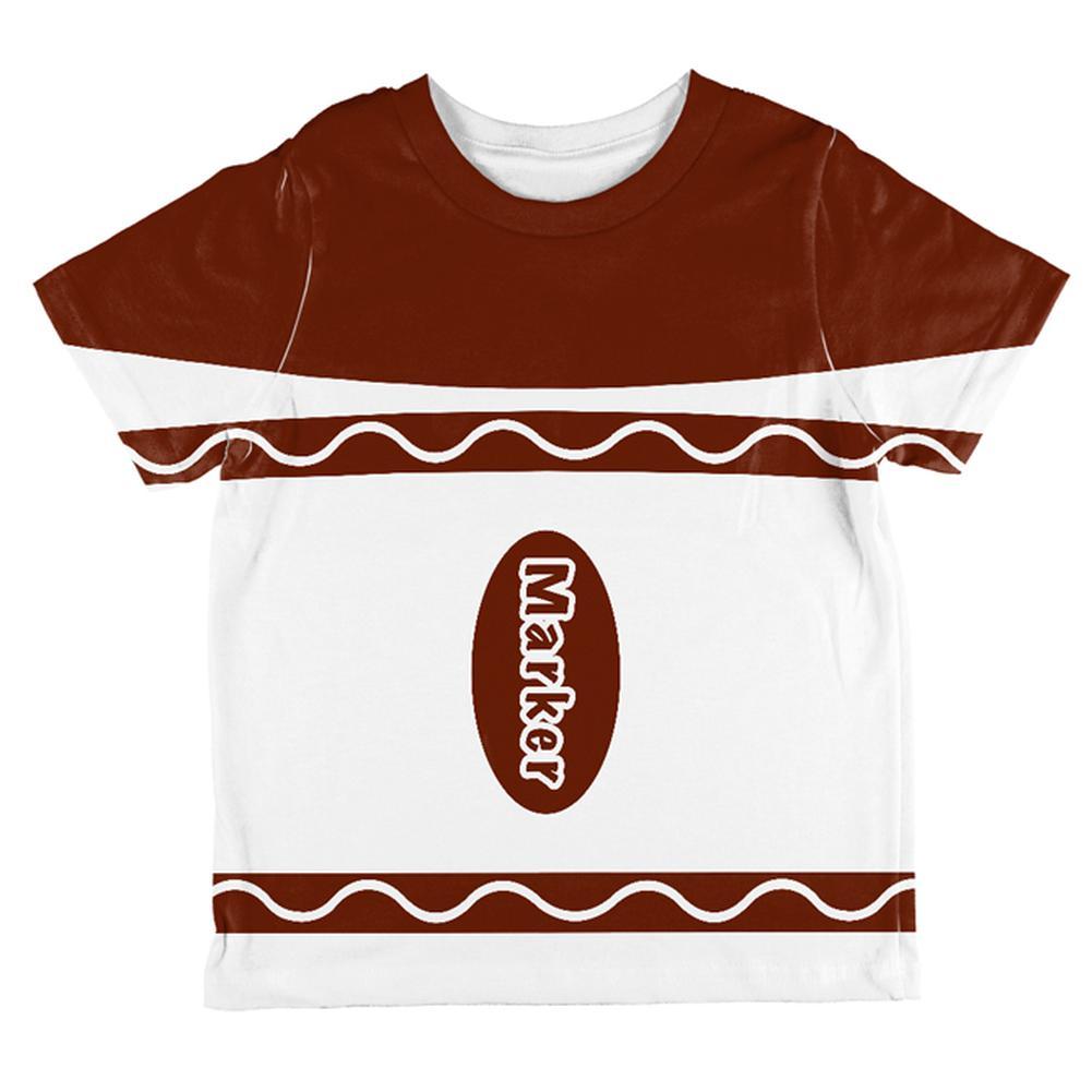 Halloween Marker Costume Brown All Over Toddler T Shirt