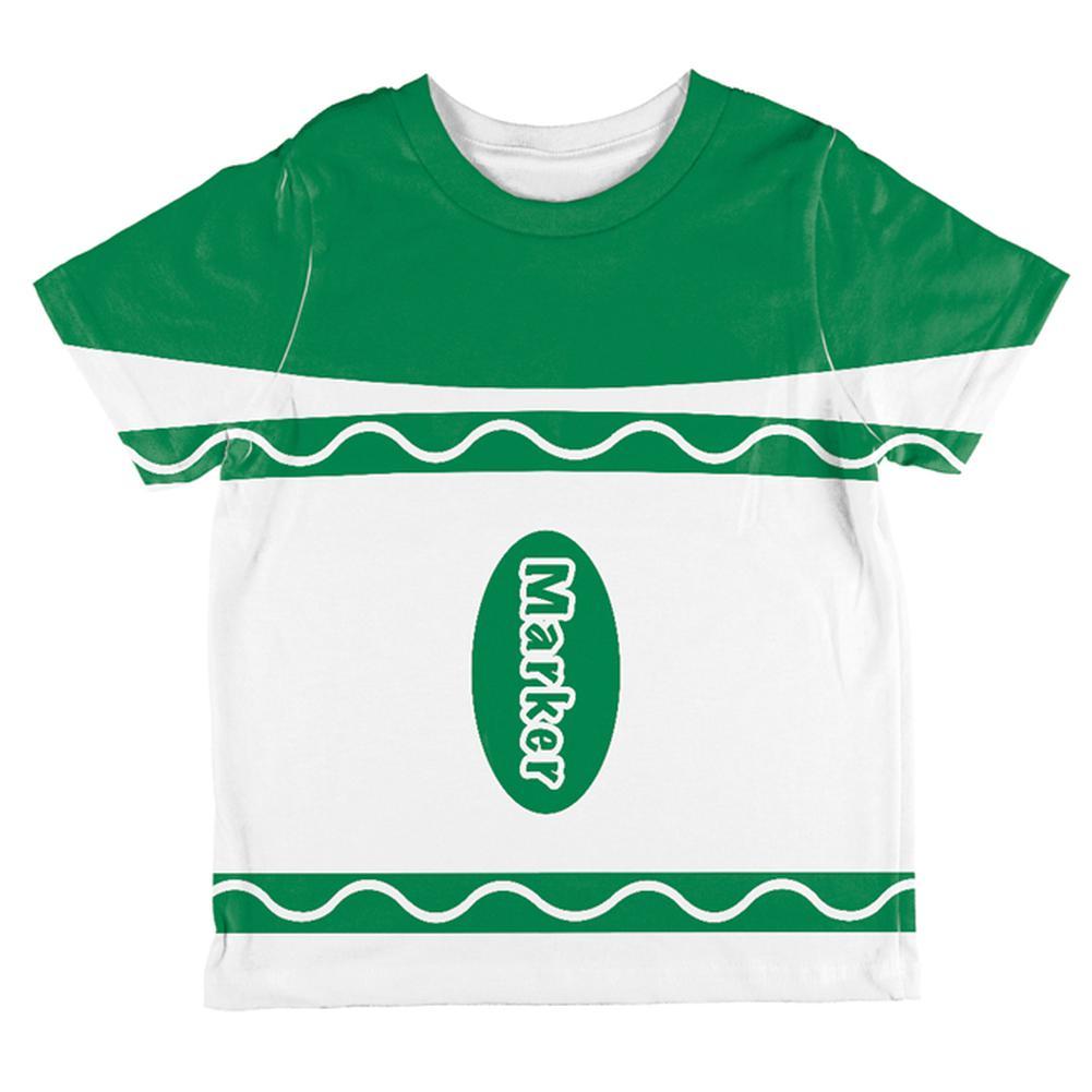 Halloween Marker Costume Green All Over Toddler T Shirt