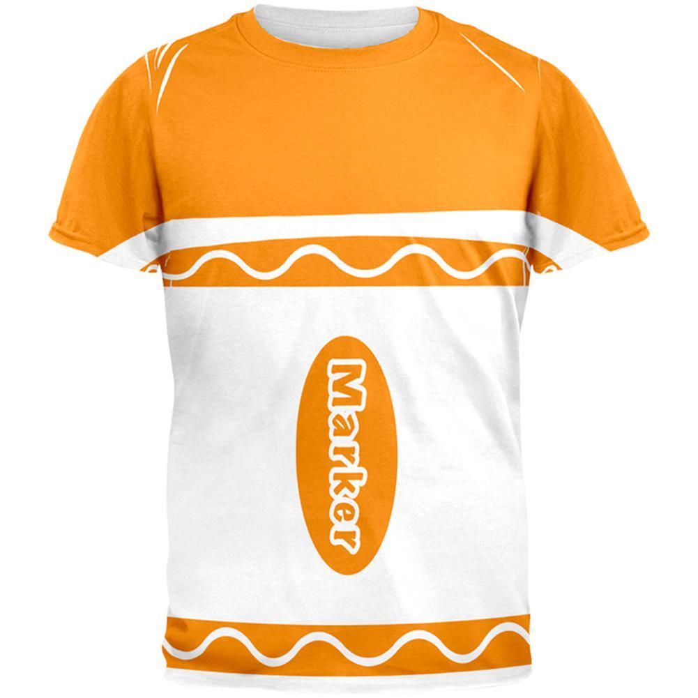 Halloween Marker Costume Orange All Over Mens T Shirt