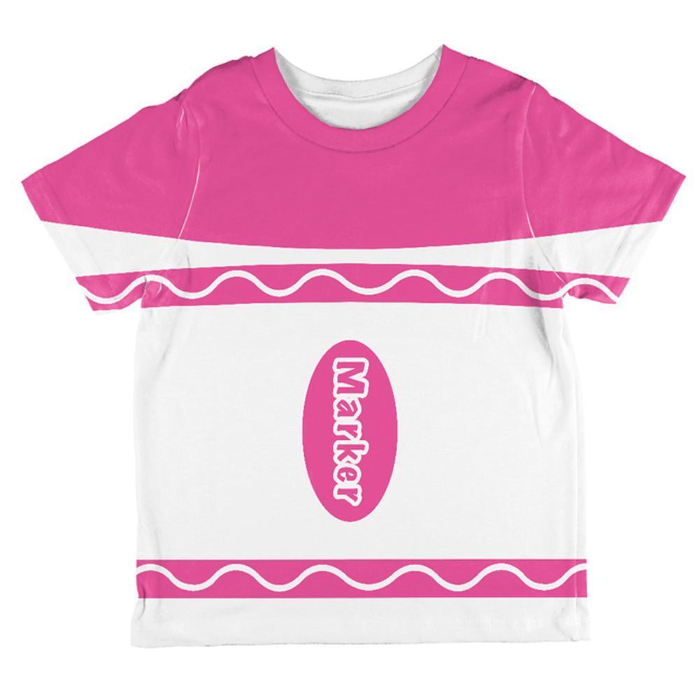 Halloween Marker Costume Pink All Over Toddler T Shirt