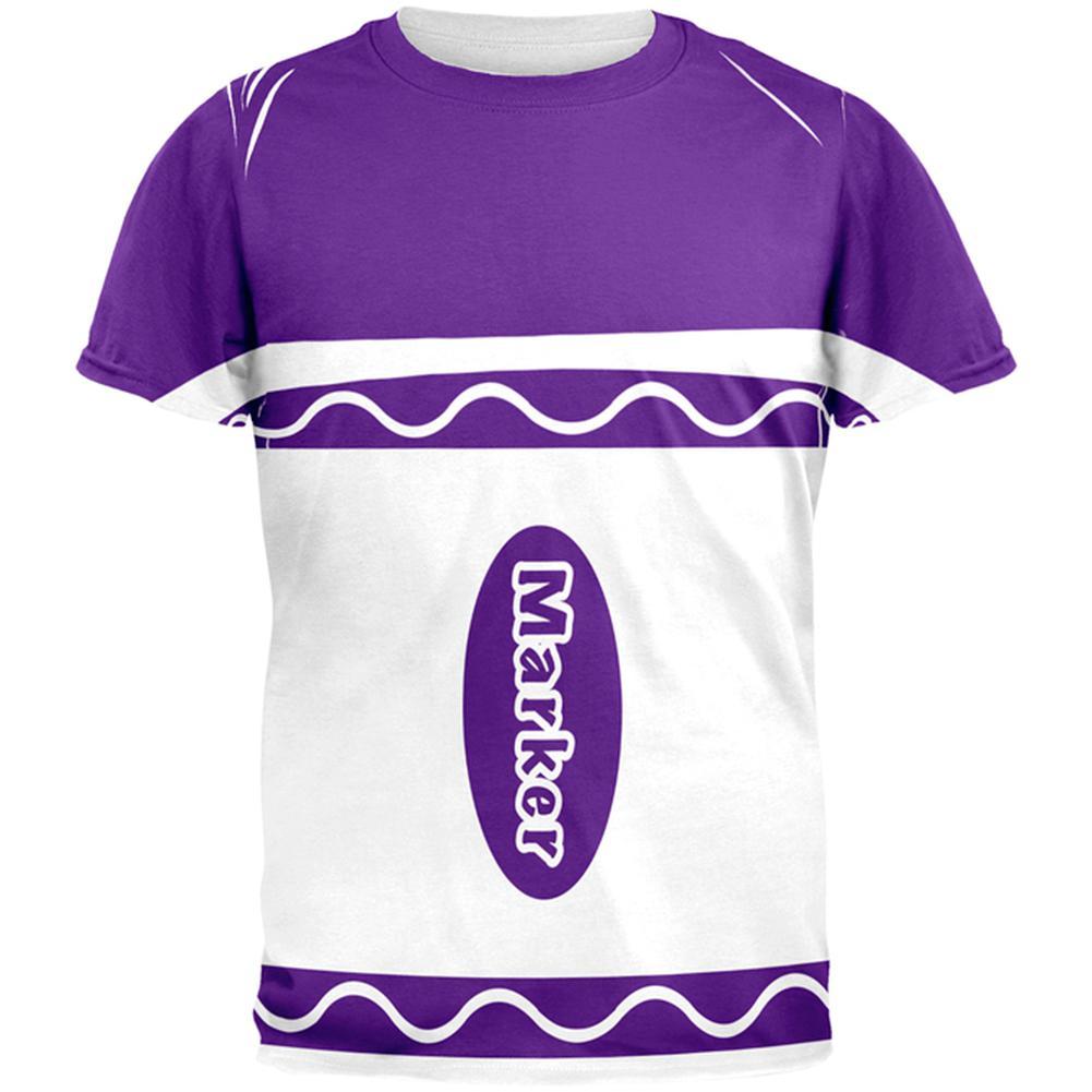 Halloween Marker Costume Purple All Over Mens T Shirt