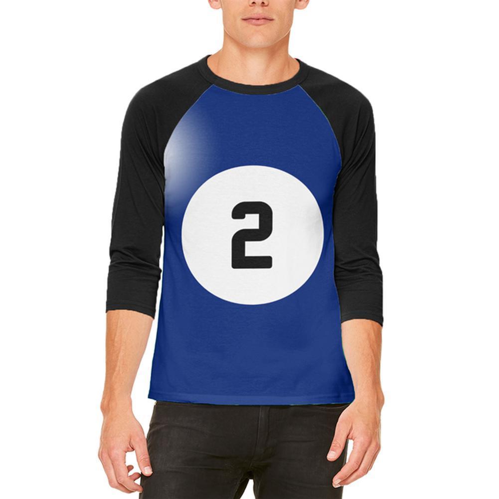 Halloween Billiard Pool Ball Two Costume All Over Mens Raglan T Shirt