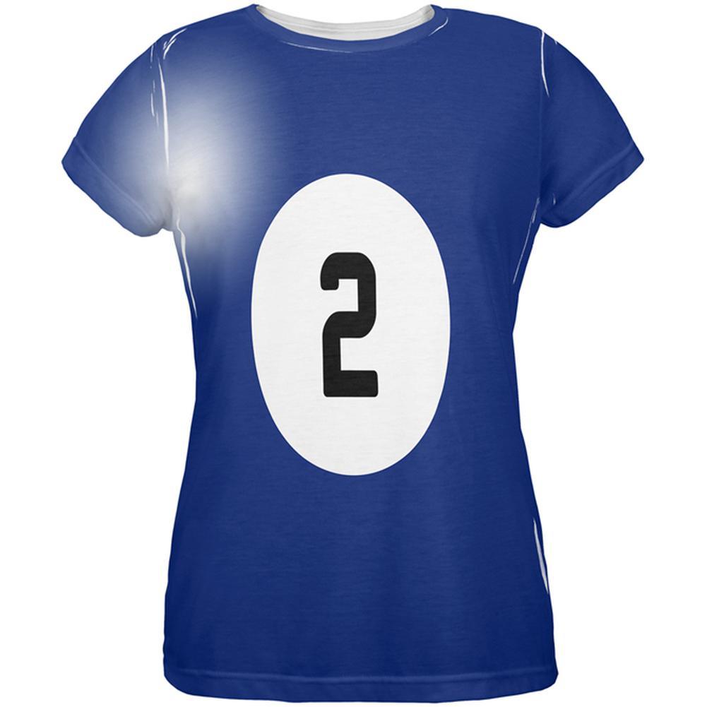 Halloween Billiard Pool Ball Two Costume Womens T Shirt