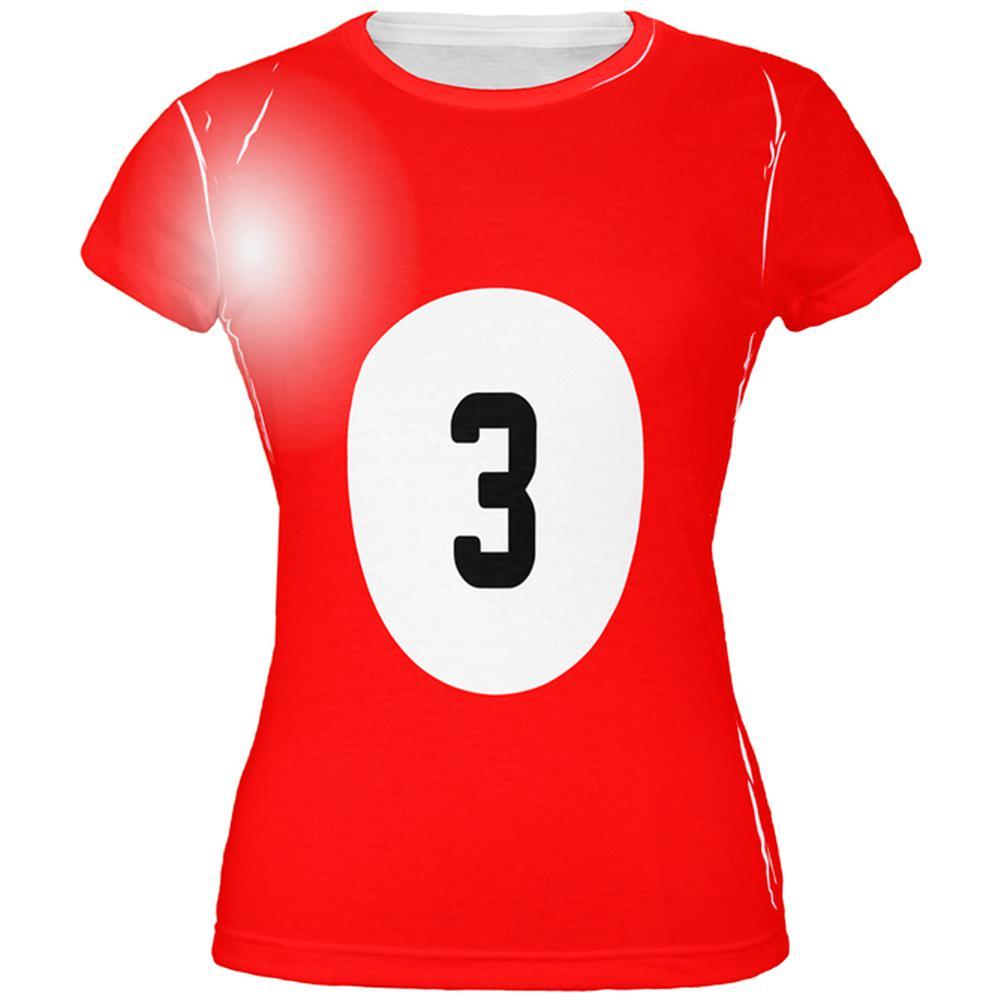 Halloween Billiard Pool Ball Three Costume Juniors T Shirt