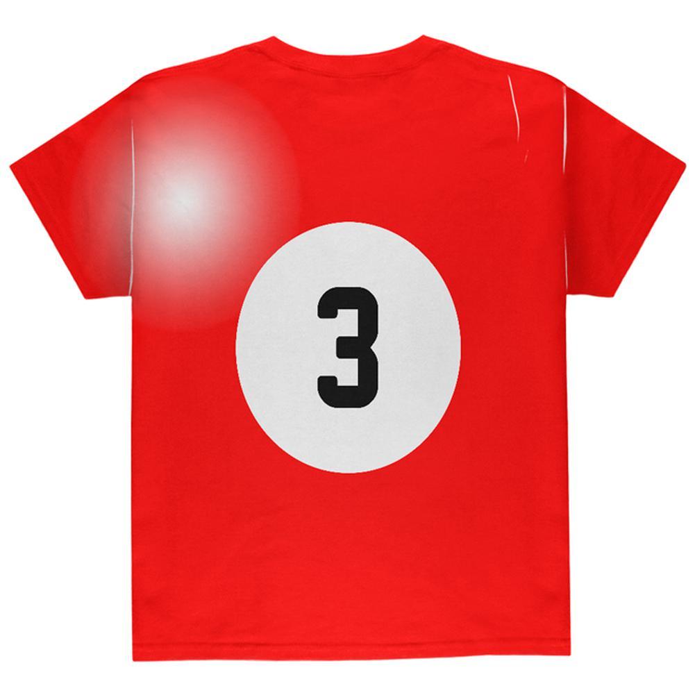 Halloween Billiard Pool Ball Three Costume Youth T Shirt