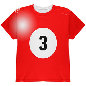 Halloween Billiard Pool Ball Three Costume Youth T Shirt