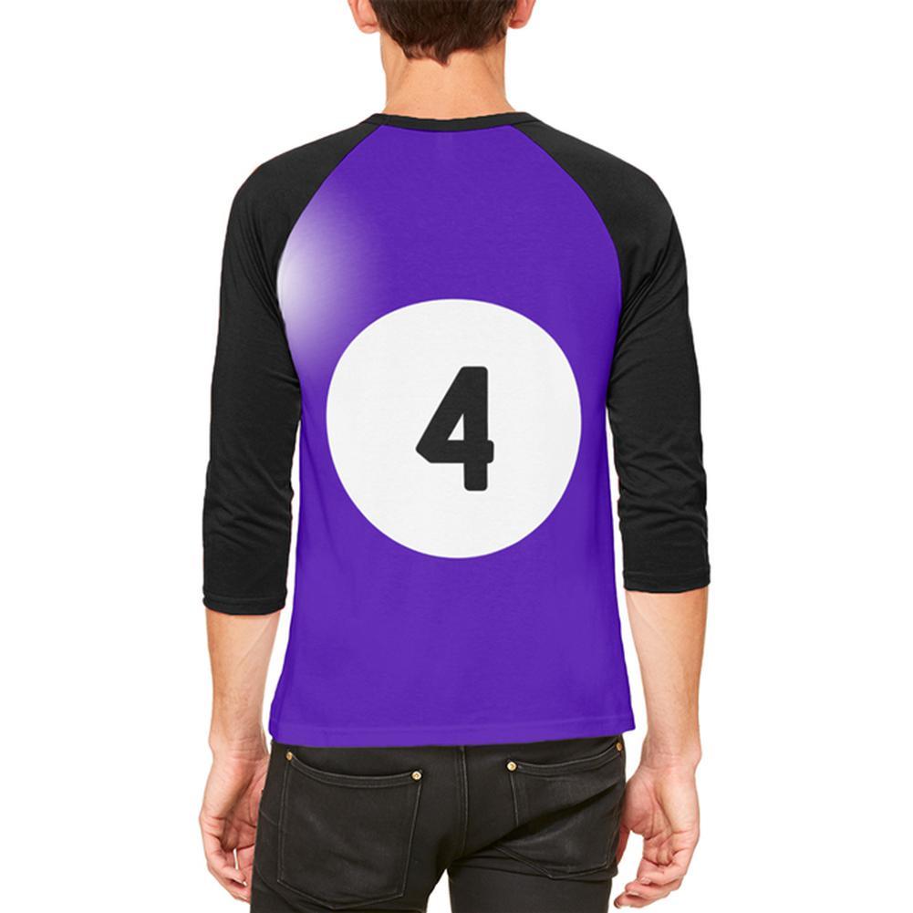 Halloween Billiard Pool Ball Four Costume All Over Mens Raglan T Shirt