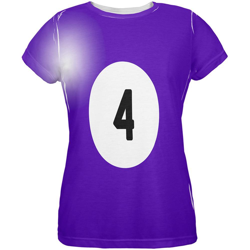 Halloween Billiard Pool Ball Four Costume Womens T Shirt