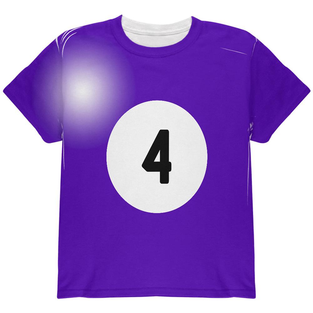 Halloween Billiard Pool Ball Four Costume Youth T Shirt