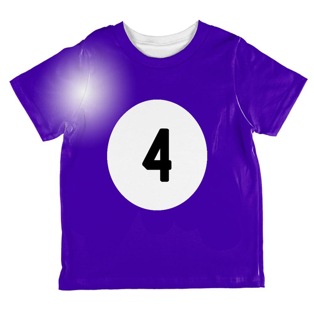 Halloween Billiard Pool Ball Four Costume Toddler T Shirt