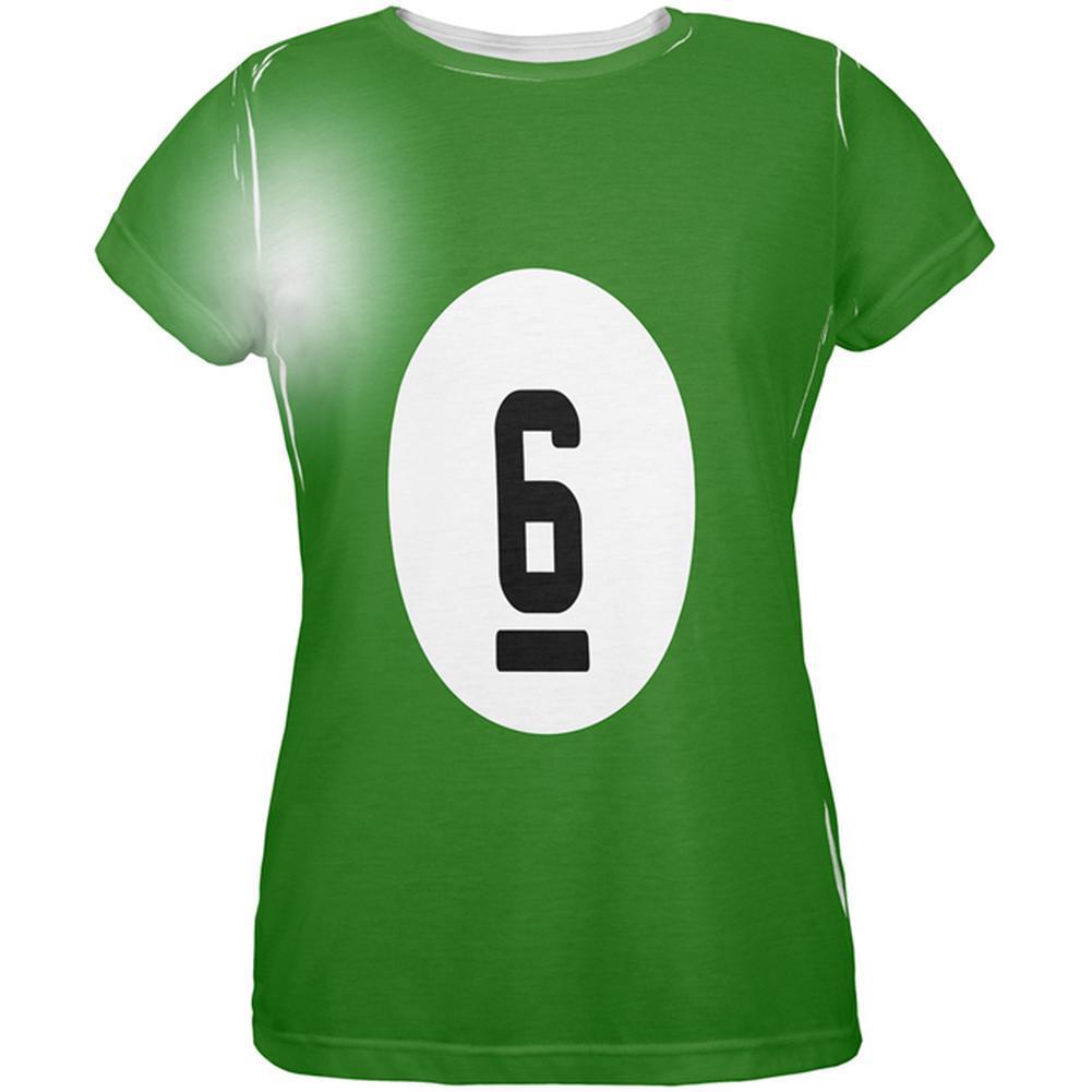 Halloween Billiard Pool Ball Six Costume Womens T Shirt