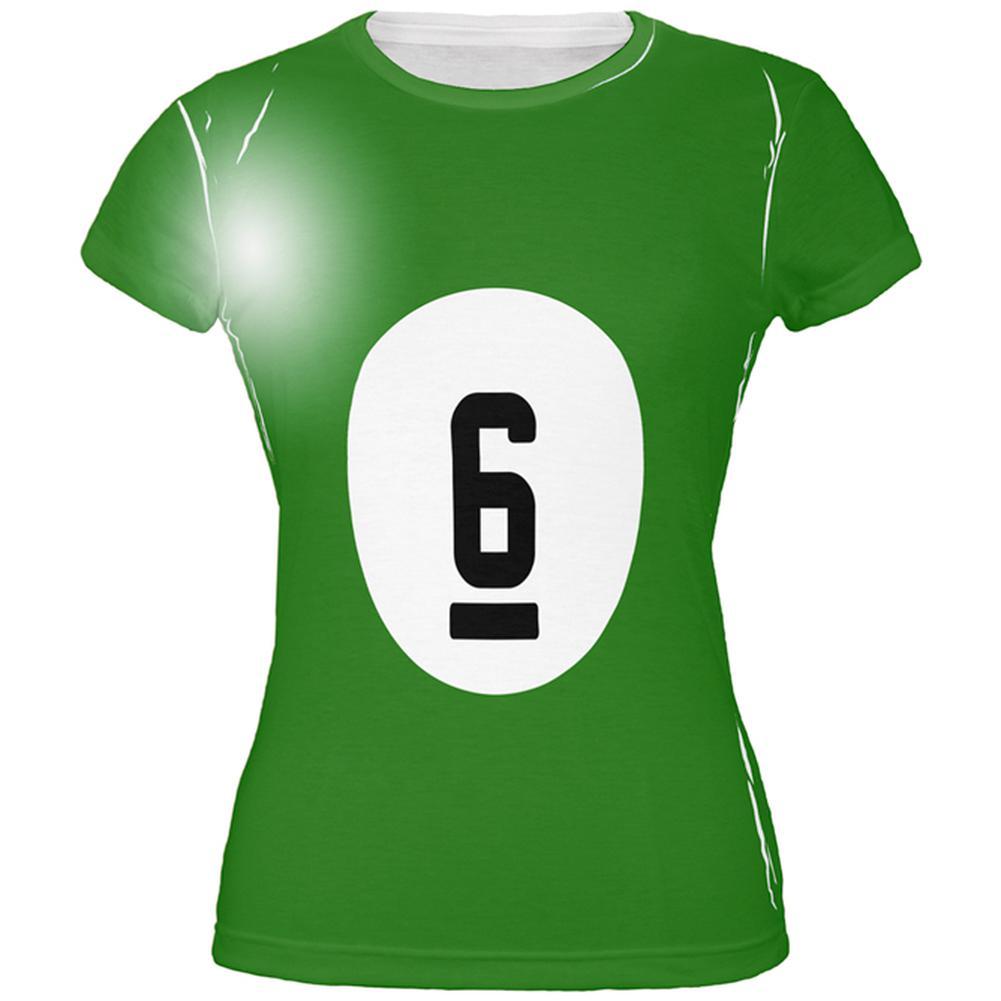 Halloween Billiard Pool Ball Six Costume Juniors T Shirt