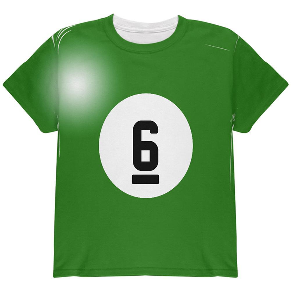 Halloween Billiard Pool Ball Six Costume Youth T Shirt