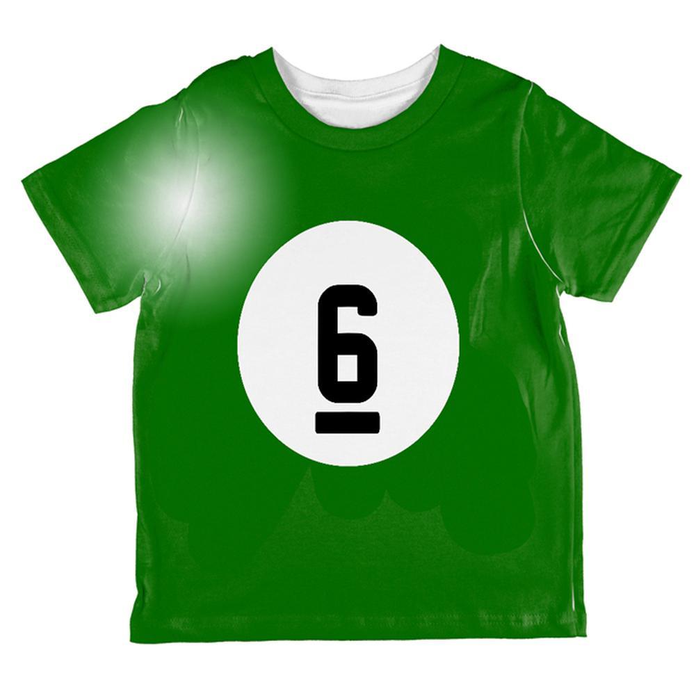 Halloween Billiard Pool Ball Six Costume Toddler T Shirt