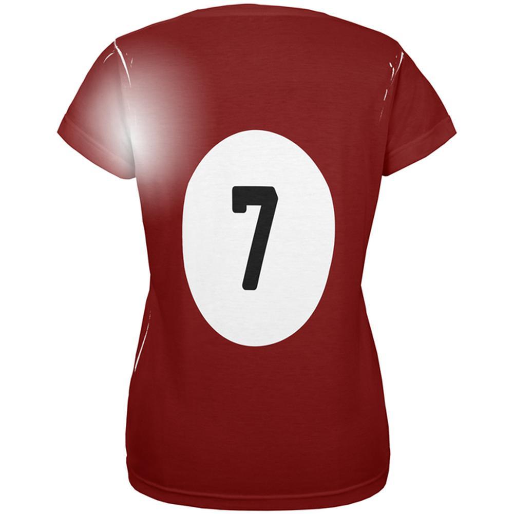 Halloween Billiard Pool Ball Seven Costume Womens T Shirt