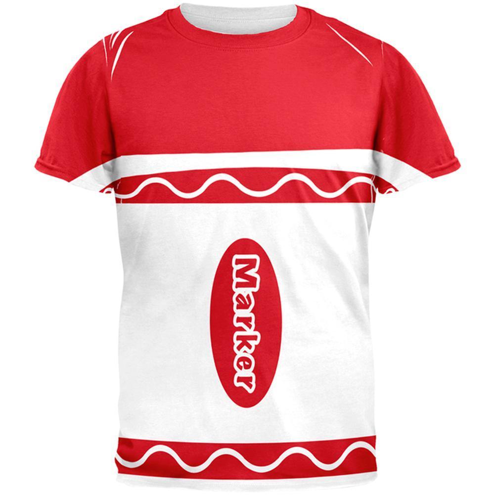 Halloween Marker Costume Red All Over Mens T Shirt