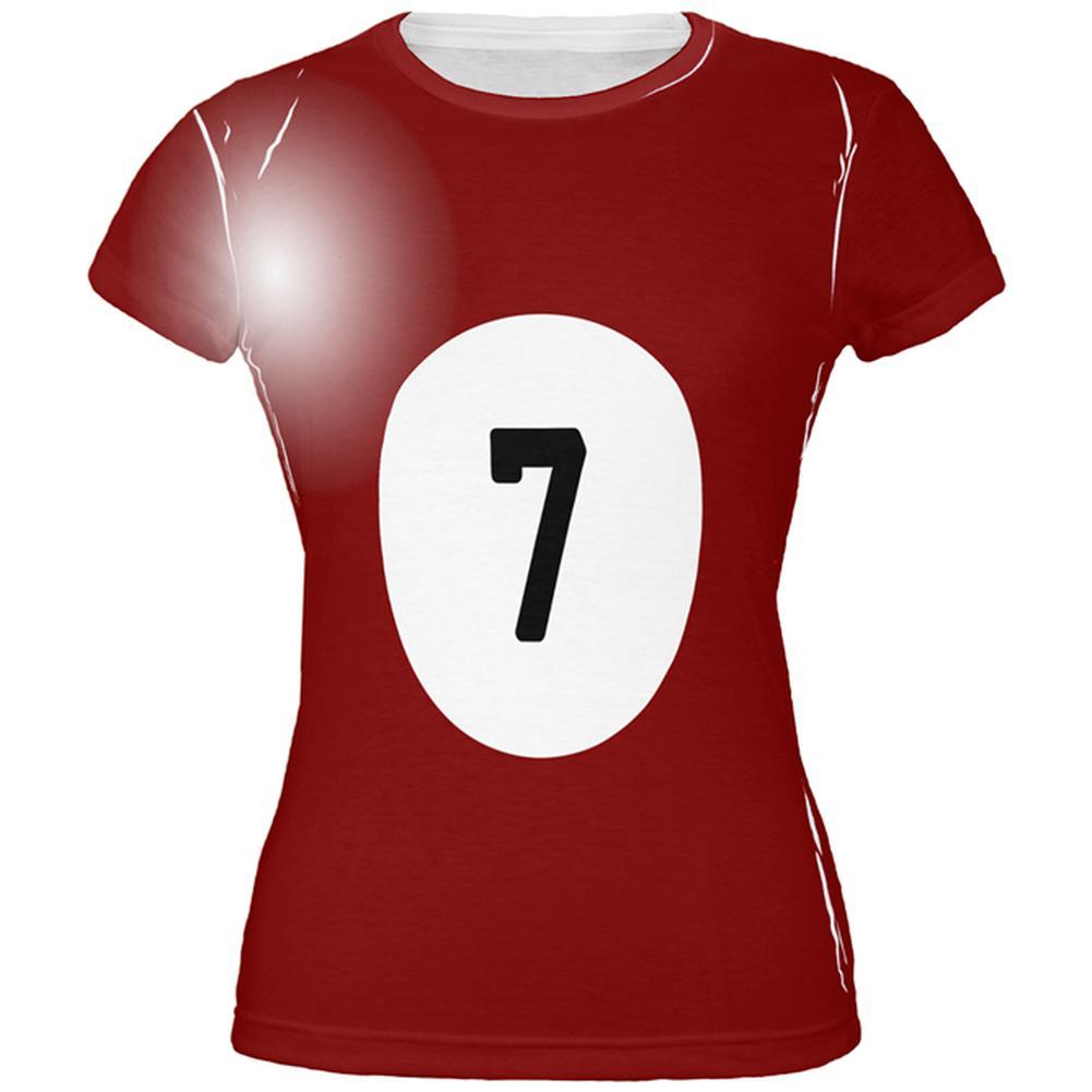 Halloween Billiard Pool Ball Seven Costume Juniors T Shirt