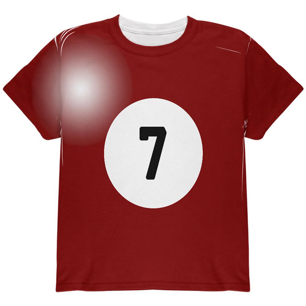 Halloween Billiard Pool Ball Seven Costume Youth T Shirt