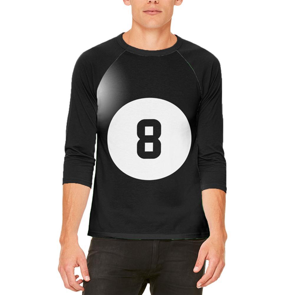 Halloween Billiard Pool Ball Eight Costume All Over Mens Raglan T Shirt