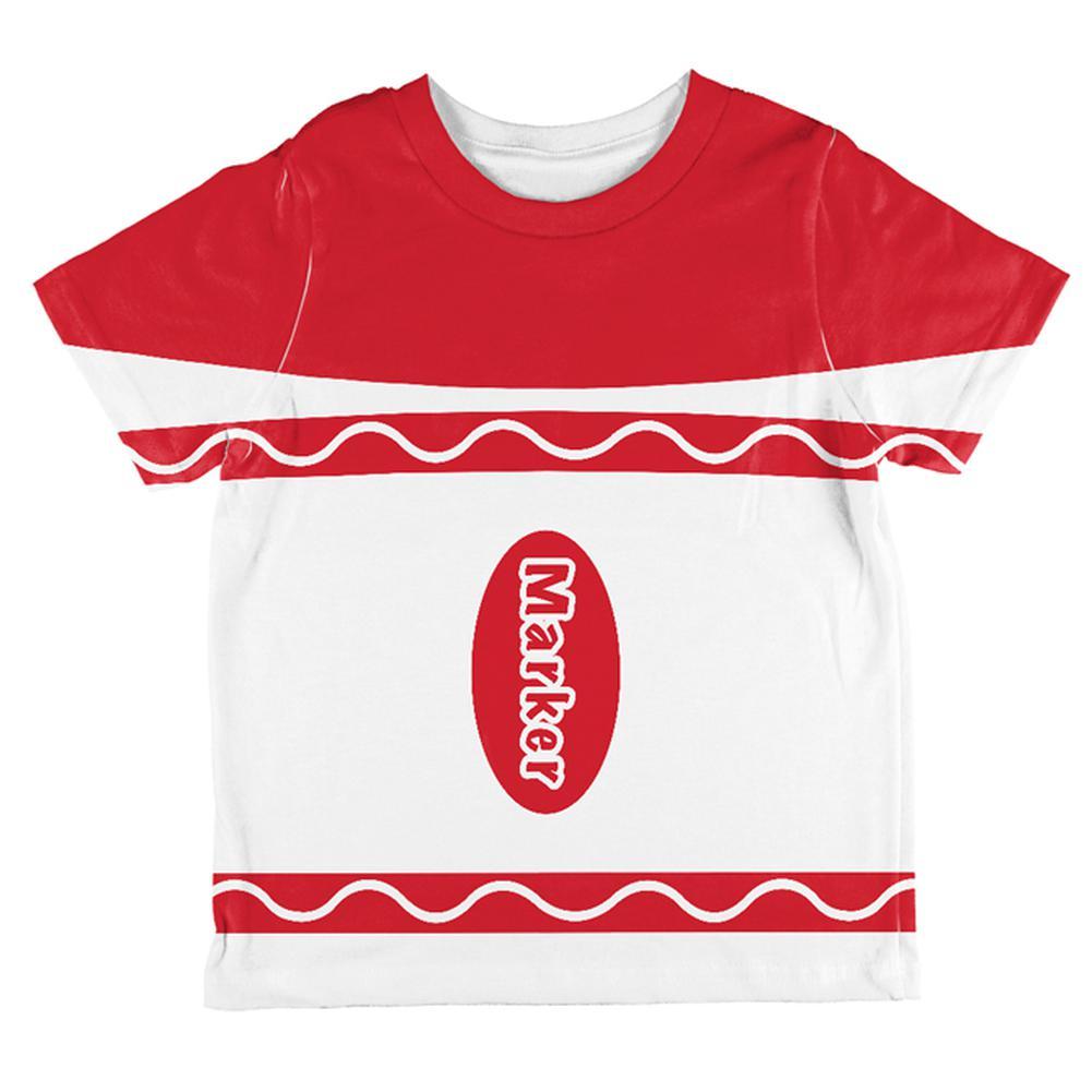 Halloween Marker Costume Red All Over Toddler T Shirt