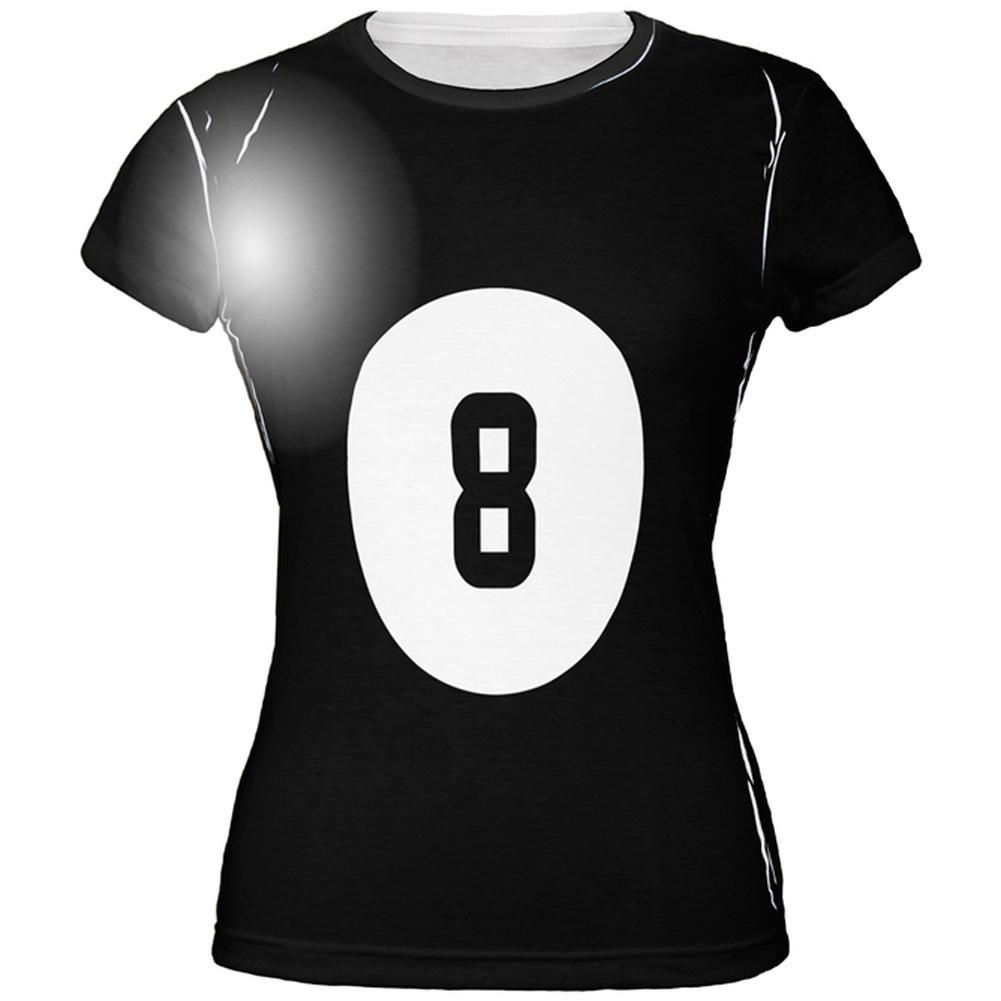 Halloween Billiard Pool Ball Eight Costume Juniors T Shirt