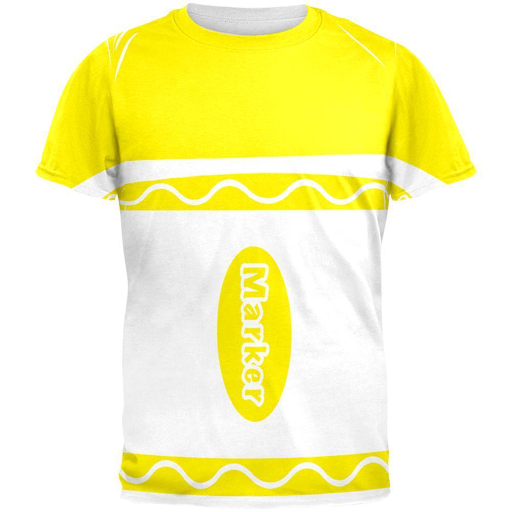 Halloween Marker Costume Yellow All Over Mens T Shirt