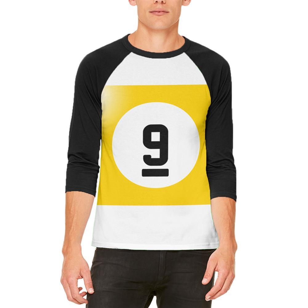 Halloween Billiard Pool Ball Nine Costume All Over Mens Raglan T Shirt