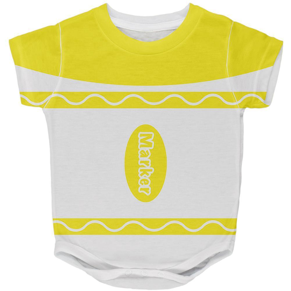 Halloween Marker Costume Yellow All Over Baby One Piece