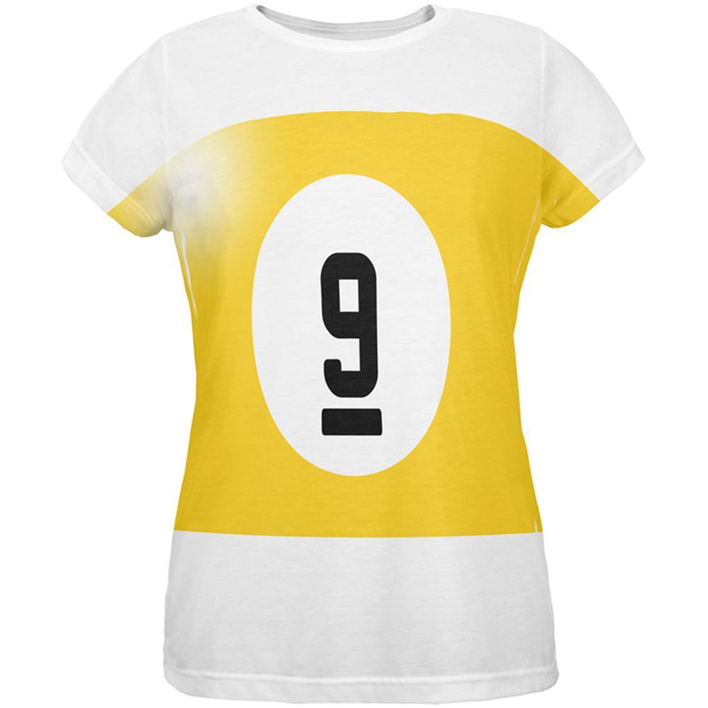 Halloween Billiard Pool Ball Nine Costume Womens T Shirt