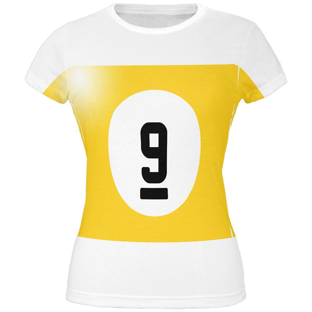 Halloween Billiard Pool Ball Nine Costume Juniors T Shirt