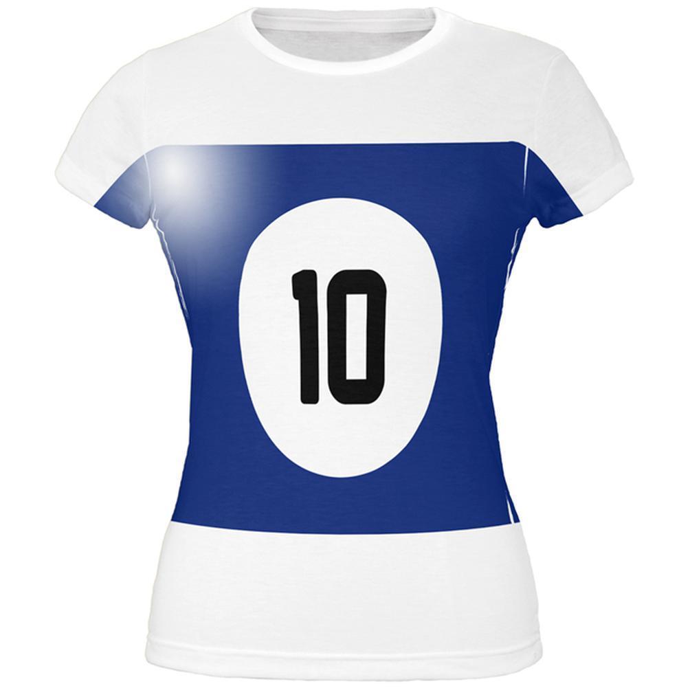 Halloween Billiard Pool Ball Ten Costume Juniors T Shirt