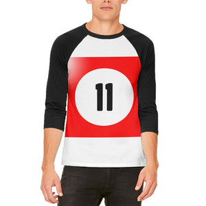 Halloween Billiard Pool Ball Eleven Costume All Over Mens Raglan T Shirt