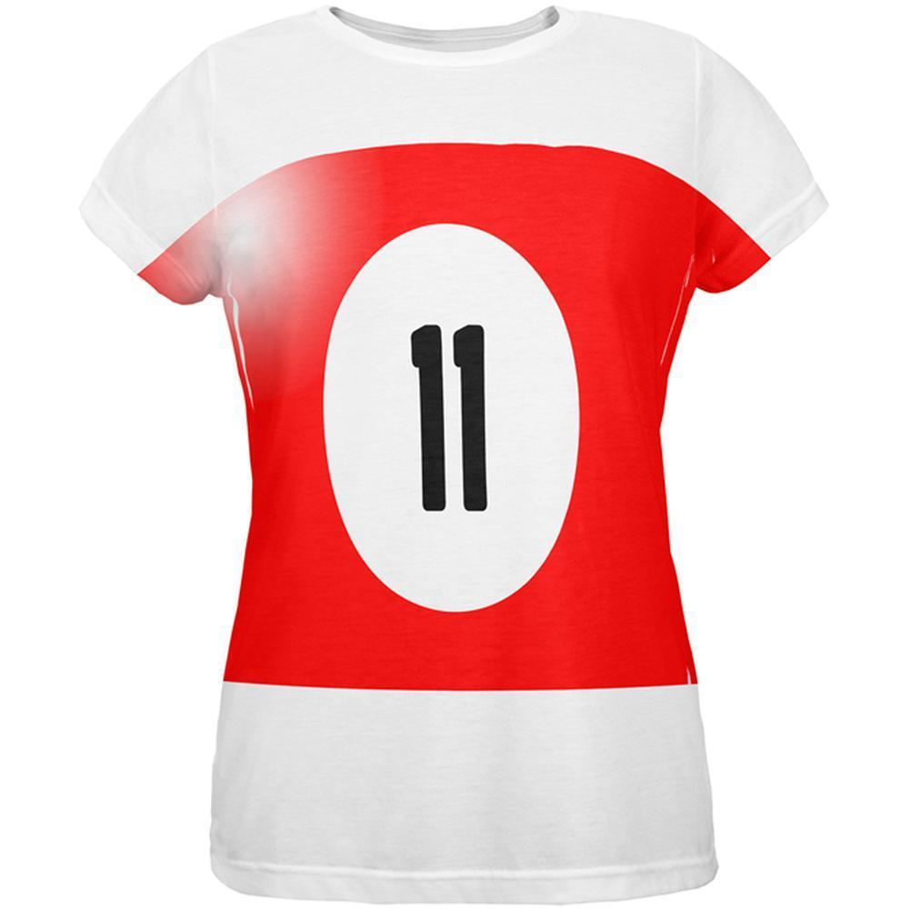 Halloween Billiard Pool Ball Eleven Costume Womens T Shirt