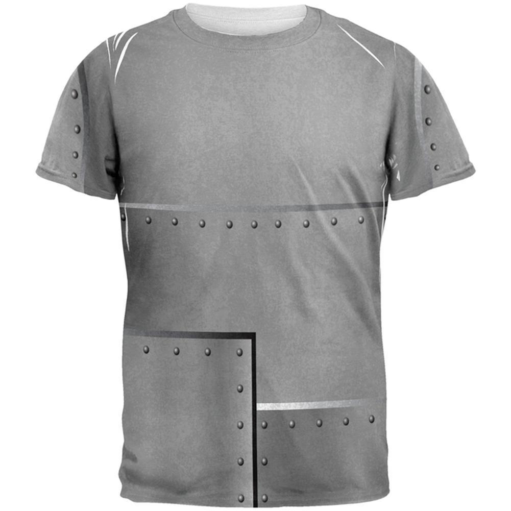 Halloween Robot Rivets Costume Steel All Over Mens T Shirt