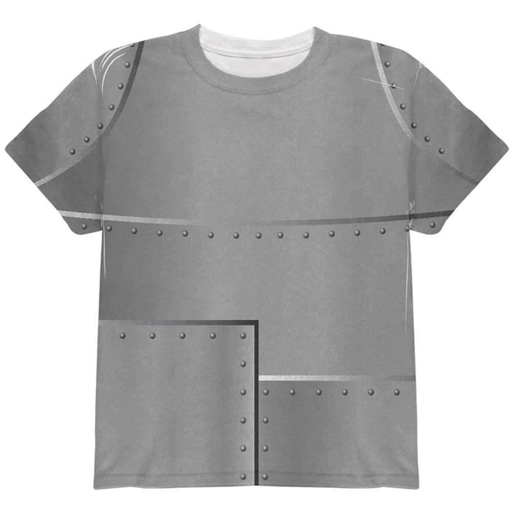 Halloween Robot Rivets Costume Steel All Over Youth T Shirt
