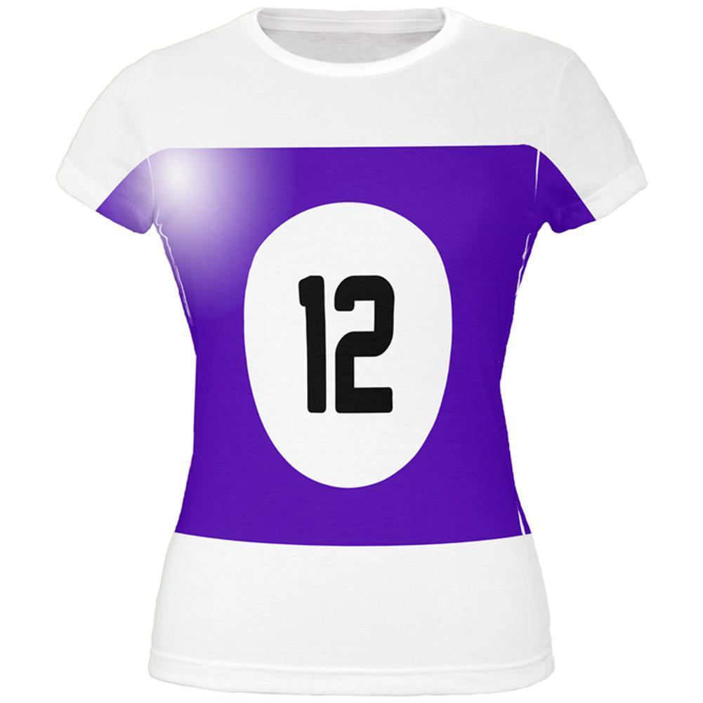 Halloween Billiard Pool Ball Twelve Costume Juniors T Shirt