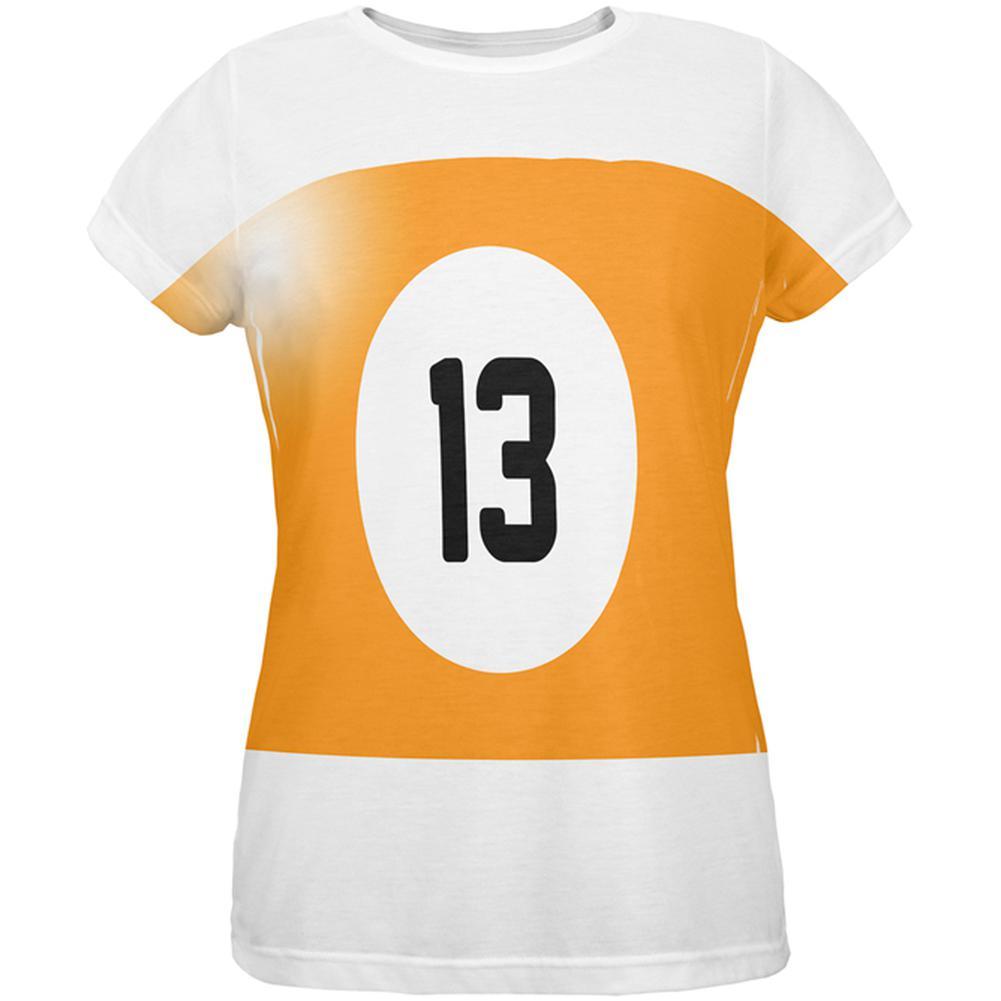 Halloween Billiard Pool Ball Thirteen Costume Womens T Shirt
