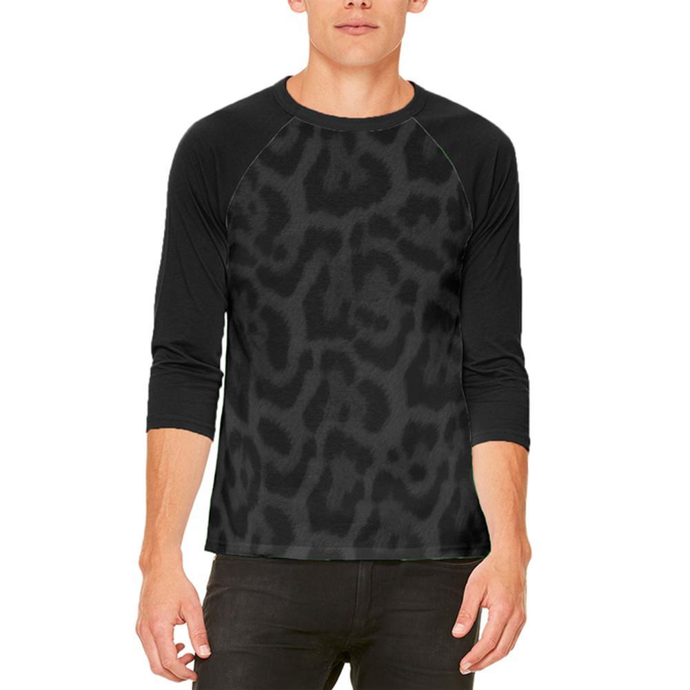 Halloween Black Leopard Costume Mens Raglan T Shirt