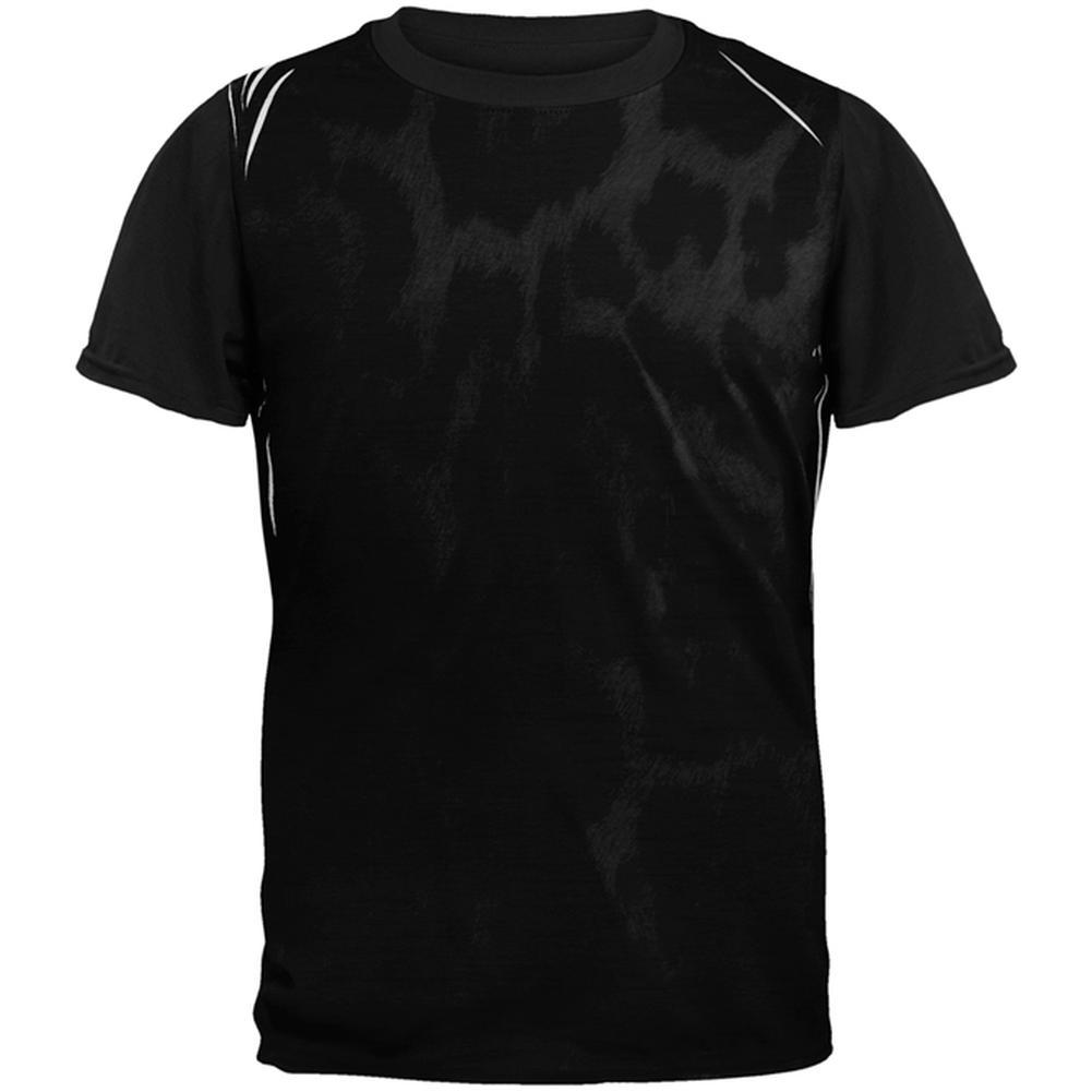 Halloween Black Leopard Costume All Over Mens Black Back T Shirt
